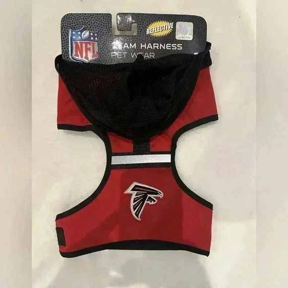 Atlanta Falcons NFL Football Pets First Dog Harness With Mesh Hoodie Sz L 20-24” - Picture 1 of 4
